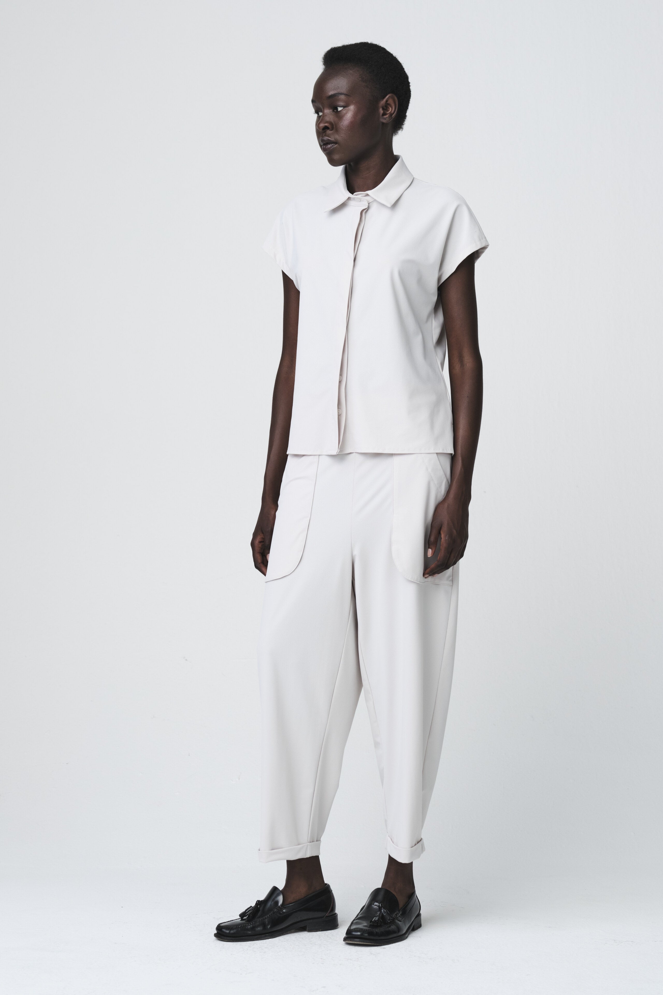 JANE LUSHKA Wilma structure tech jersay blouse