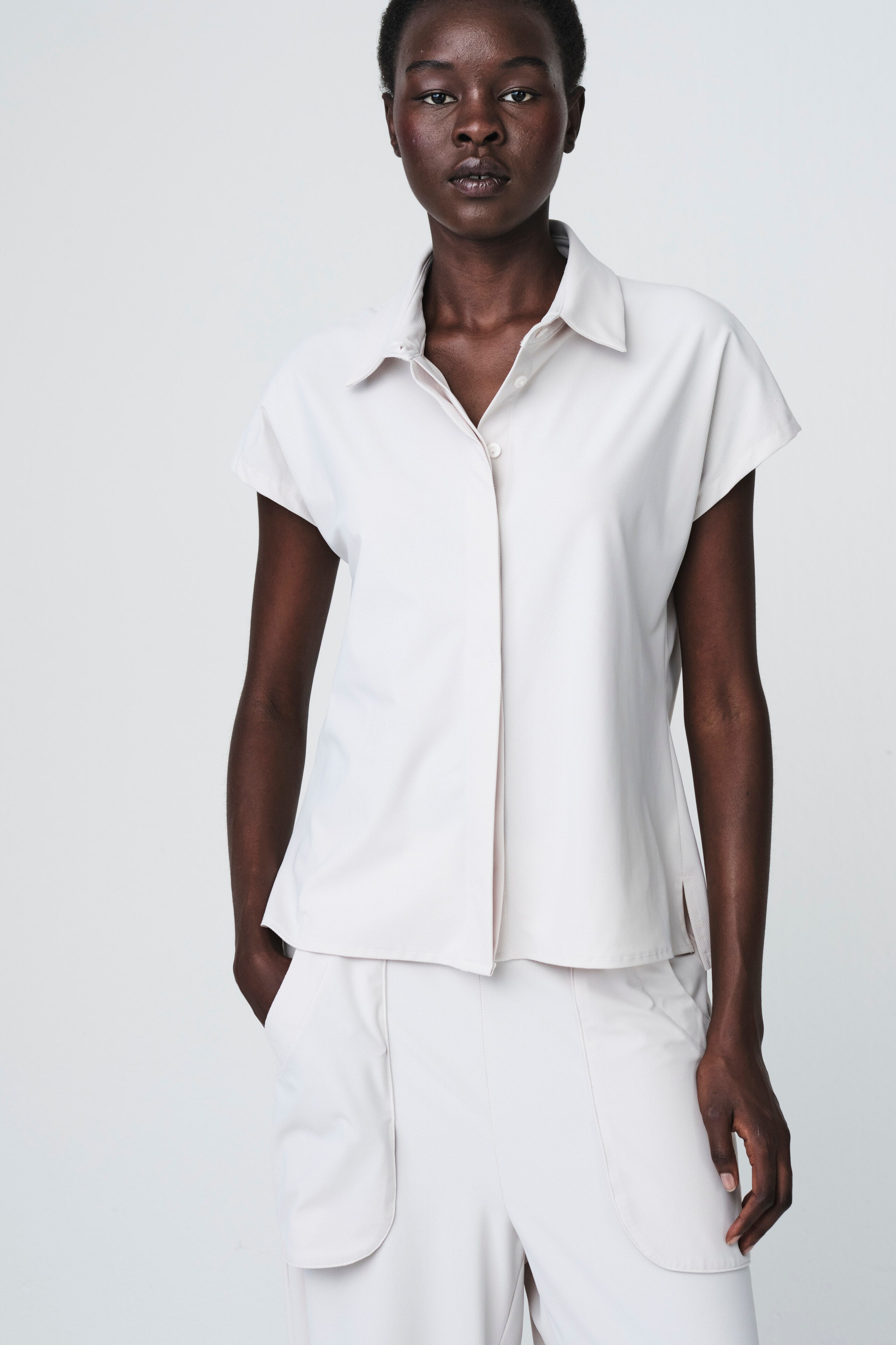 JANE LUSHKA Wilma structure tech jersay blouse