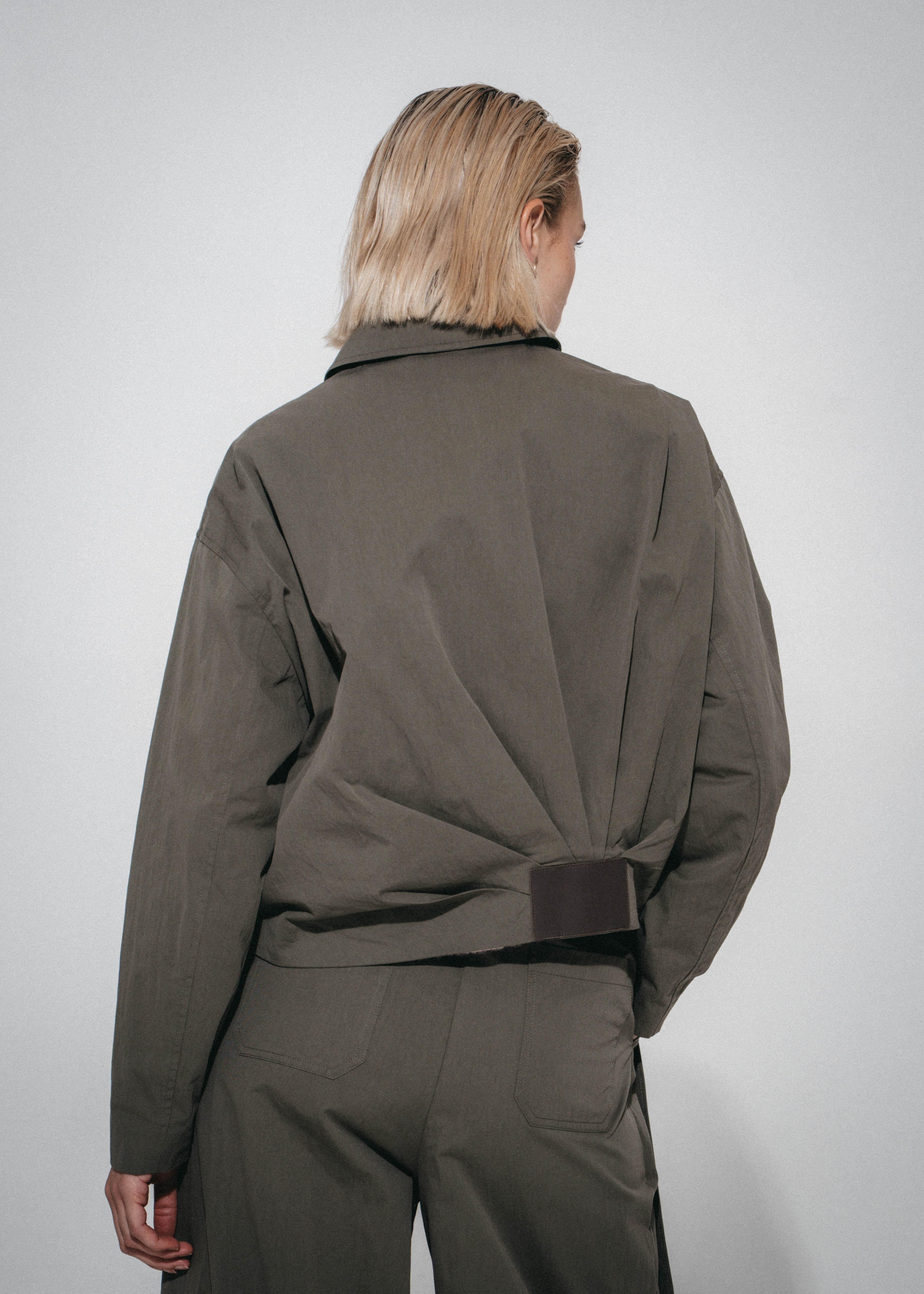LUJE Blaze pleated bomber jacket