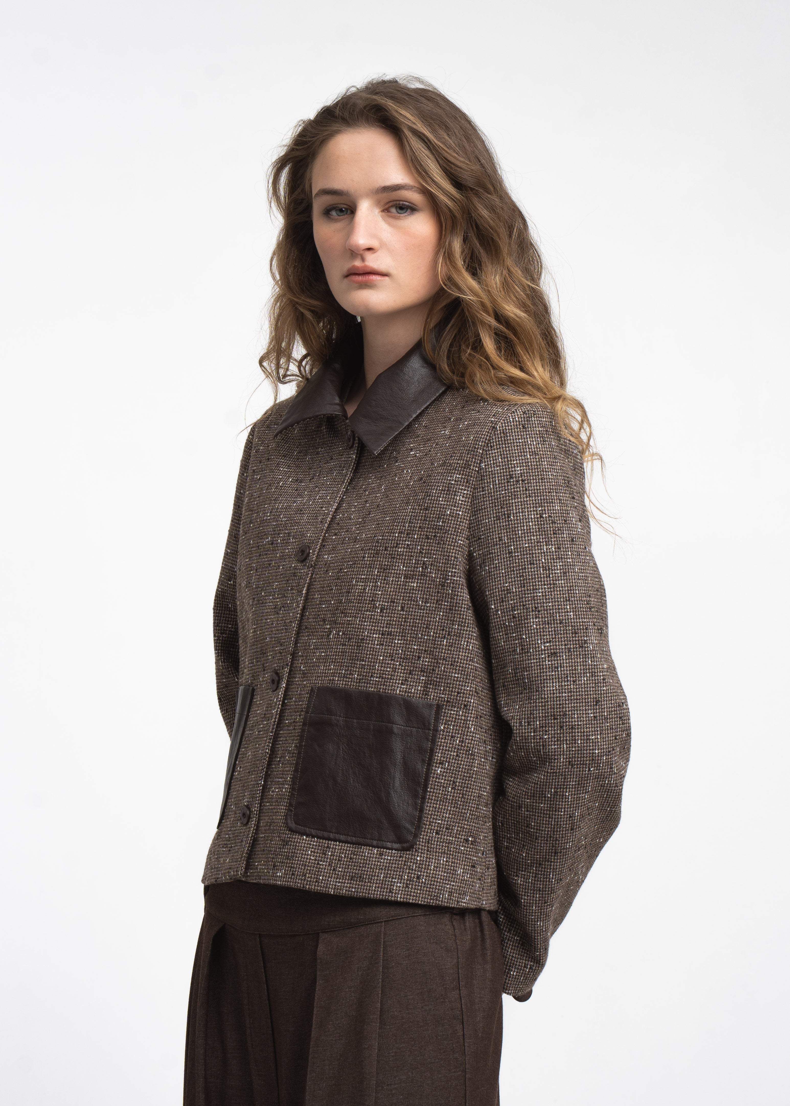 Jane Lushka Isolde wool blend pocket blazer