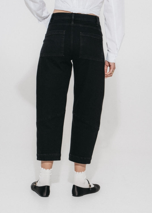 LUJE Slouchy black barel jeans