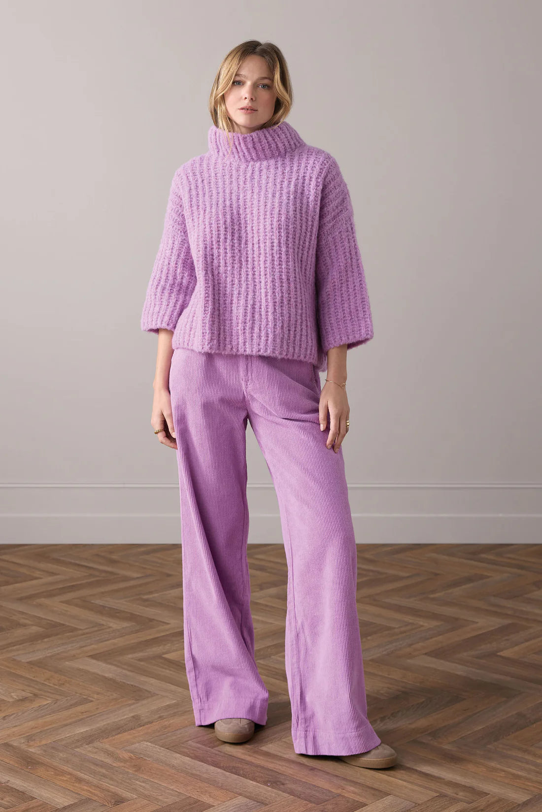 Summum Flared corduroy trousers