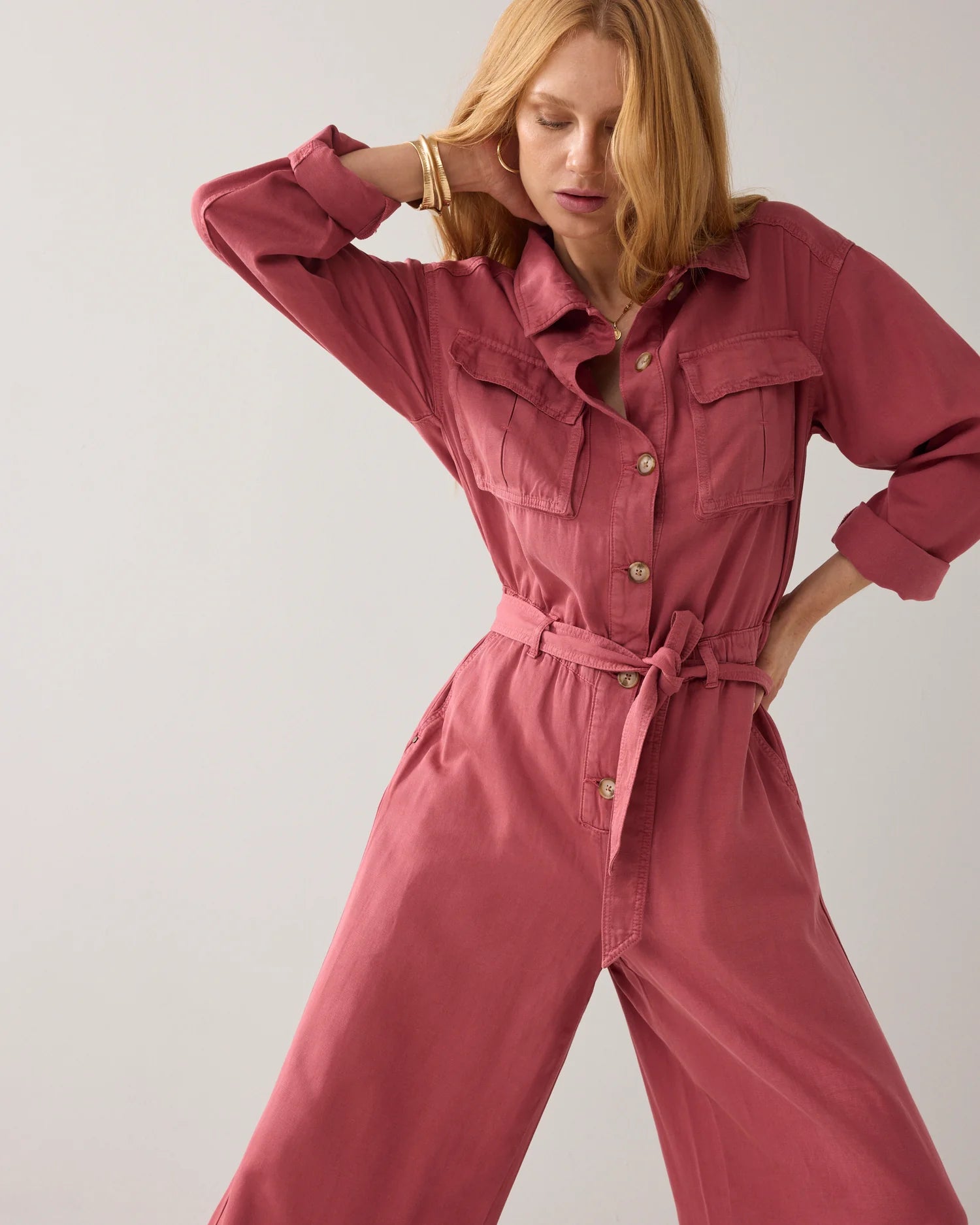 Summum OVERSIZED JUMPSUIT IN LYOCELL BLEND
