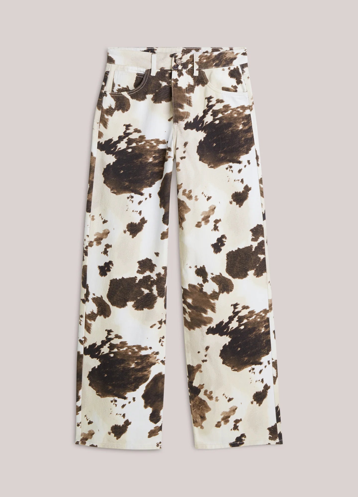 Summum Baggy straight-leg trousers in cow print
