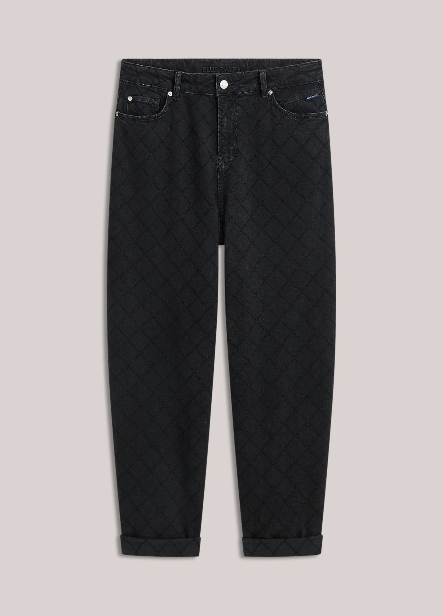 Summum Tapered jeans with plaid stitch