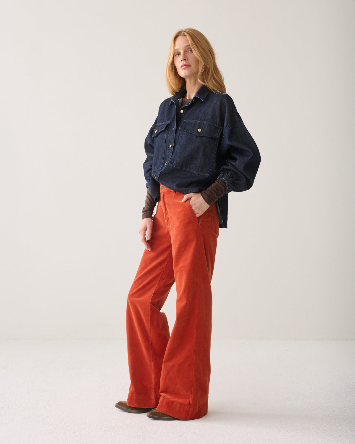 Summum Flare pant Light babycord
