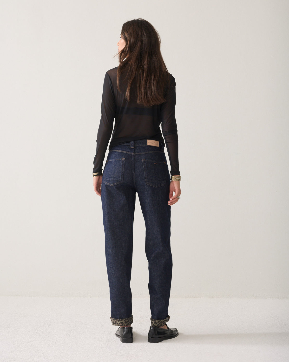 Summum Barrel-fit leopard-print jeans