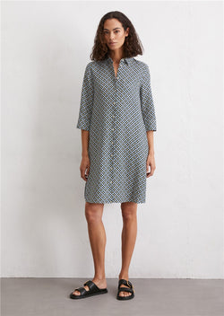 Marc O'Polo Relaxed linen dress with print pattern