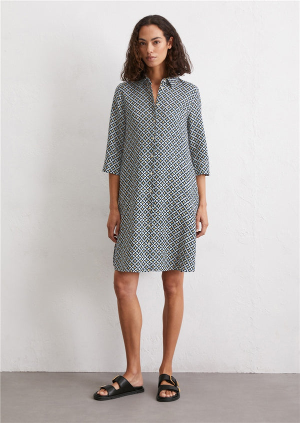 Marc O'Polo Relaxed linen dress with print pattern