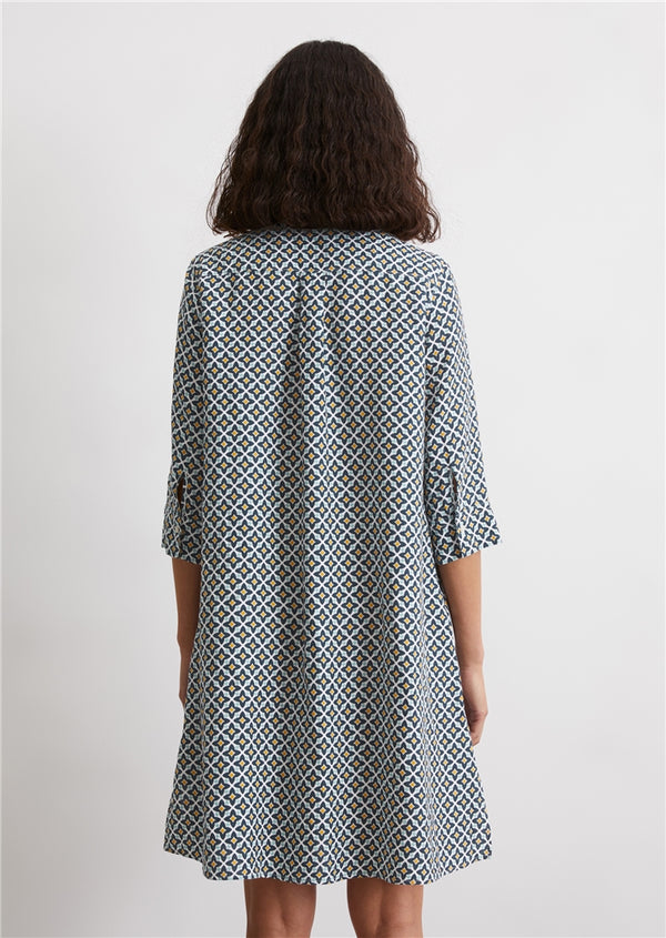 Marc O'Polo Relaxed linen dress with print pattern