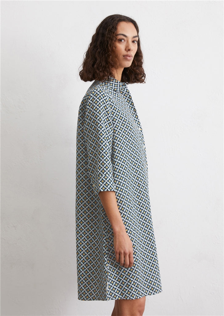 Marc O'Polo Relaxed linen dress with print pattern
