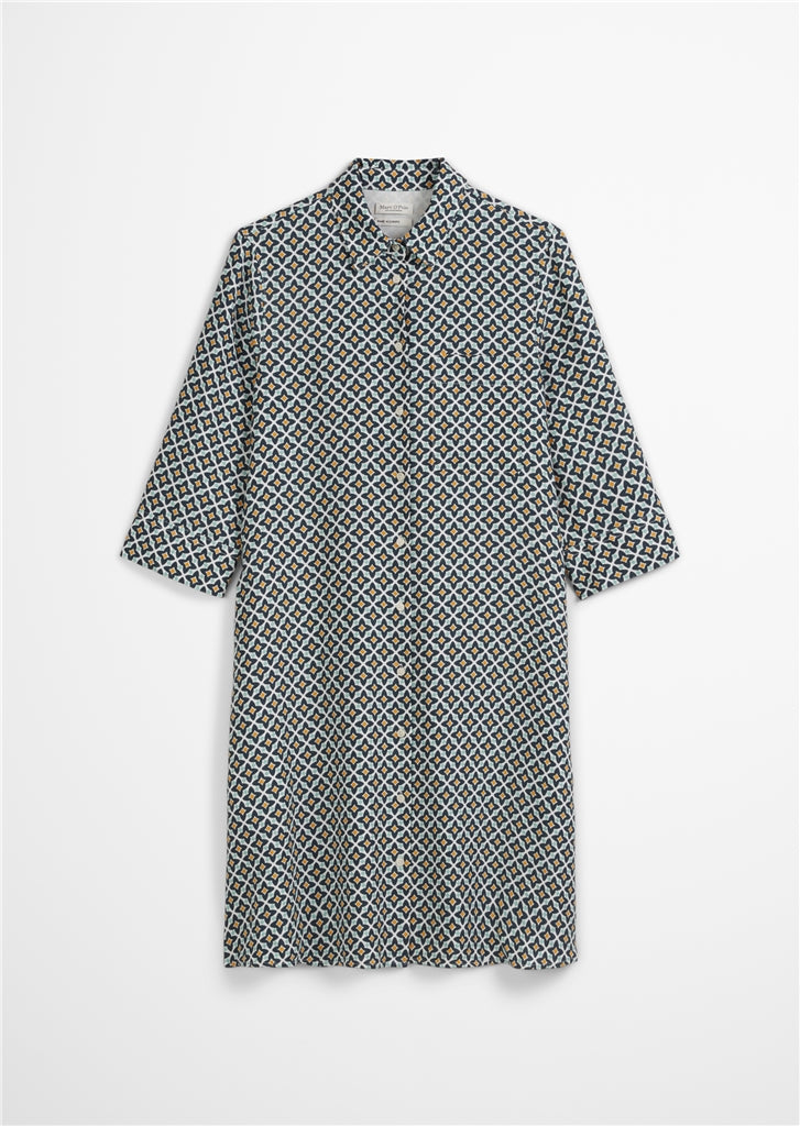 Marc O'Polo Relaxed linen dress with print pattern