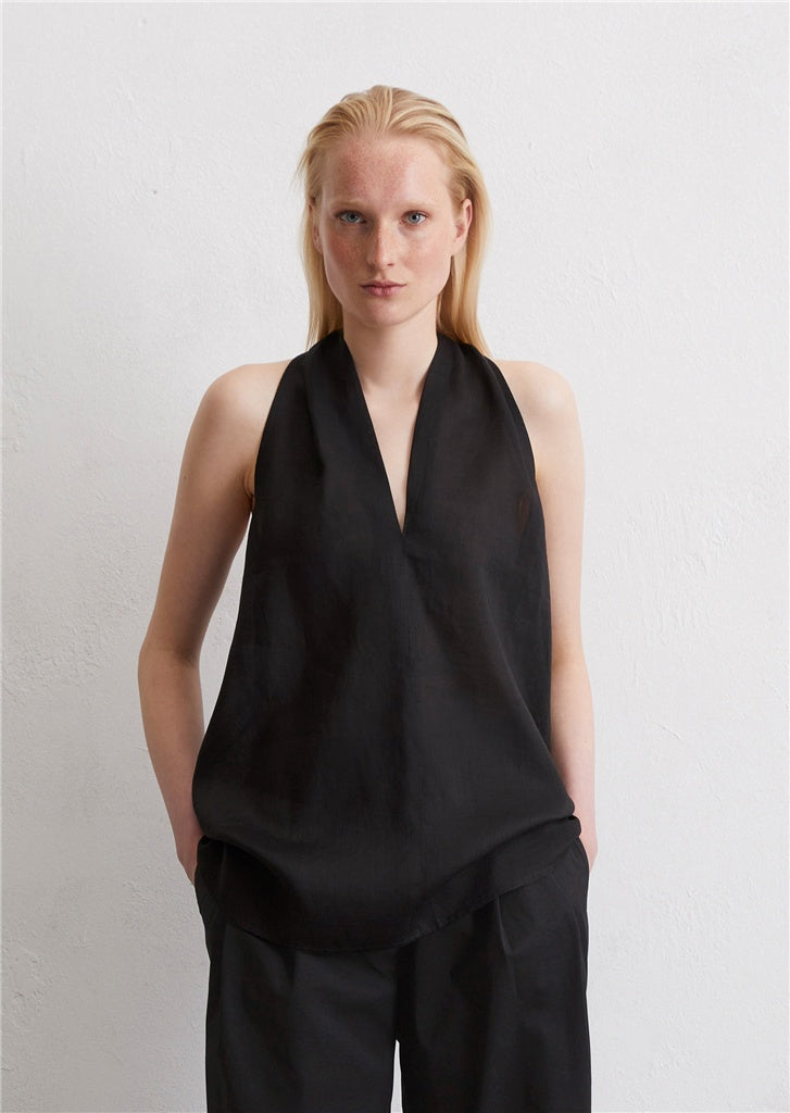 Marc O'Polo Sleeveless blouse top with draped back effect