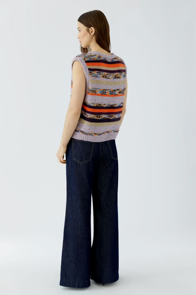 Oui Pullunder - lilac camel