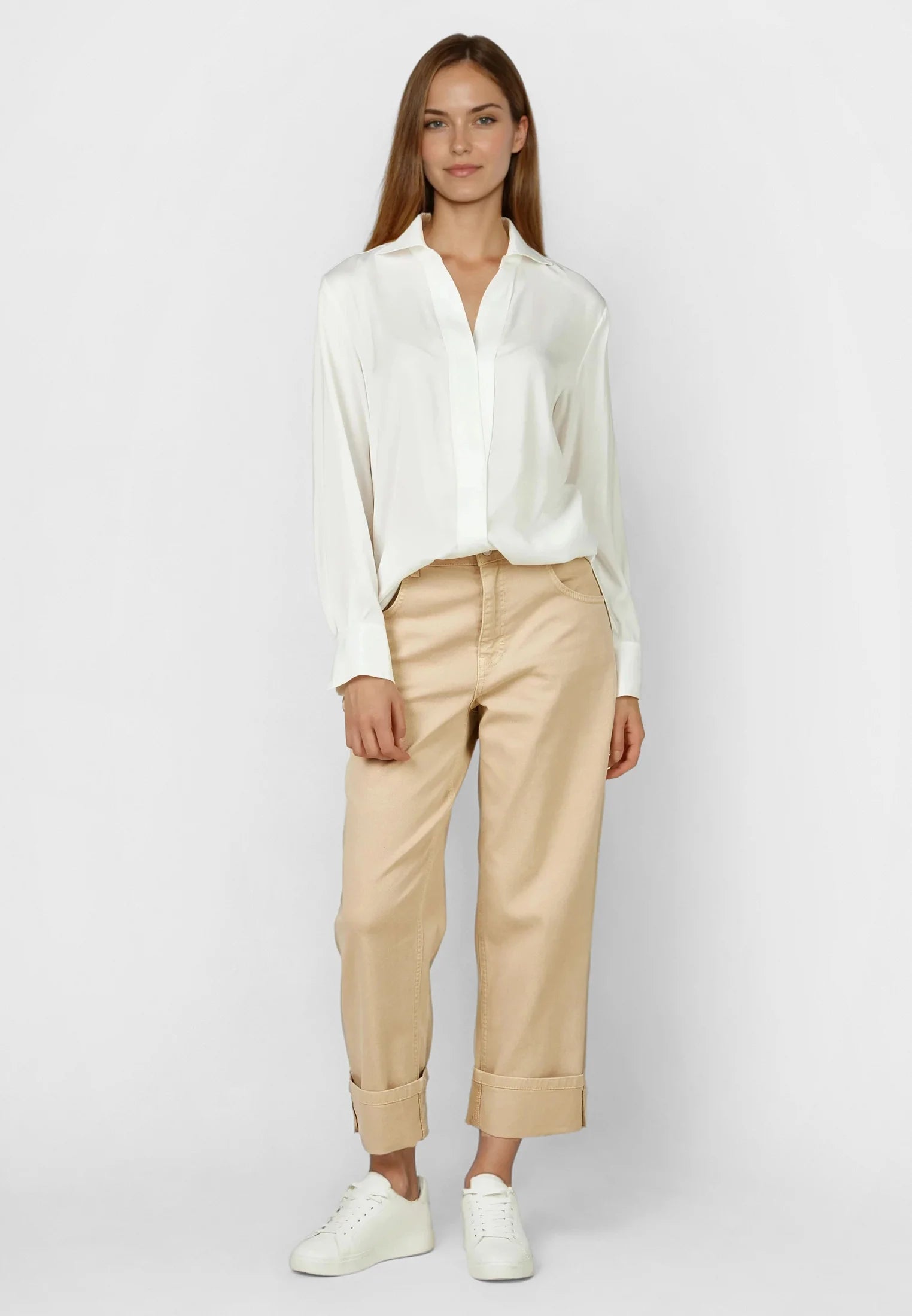 Marc Aurel Blouse with shark collar