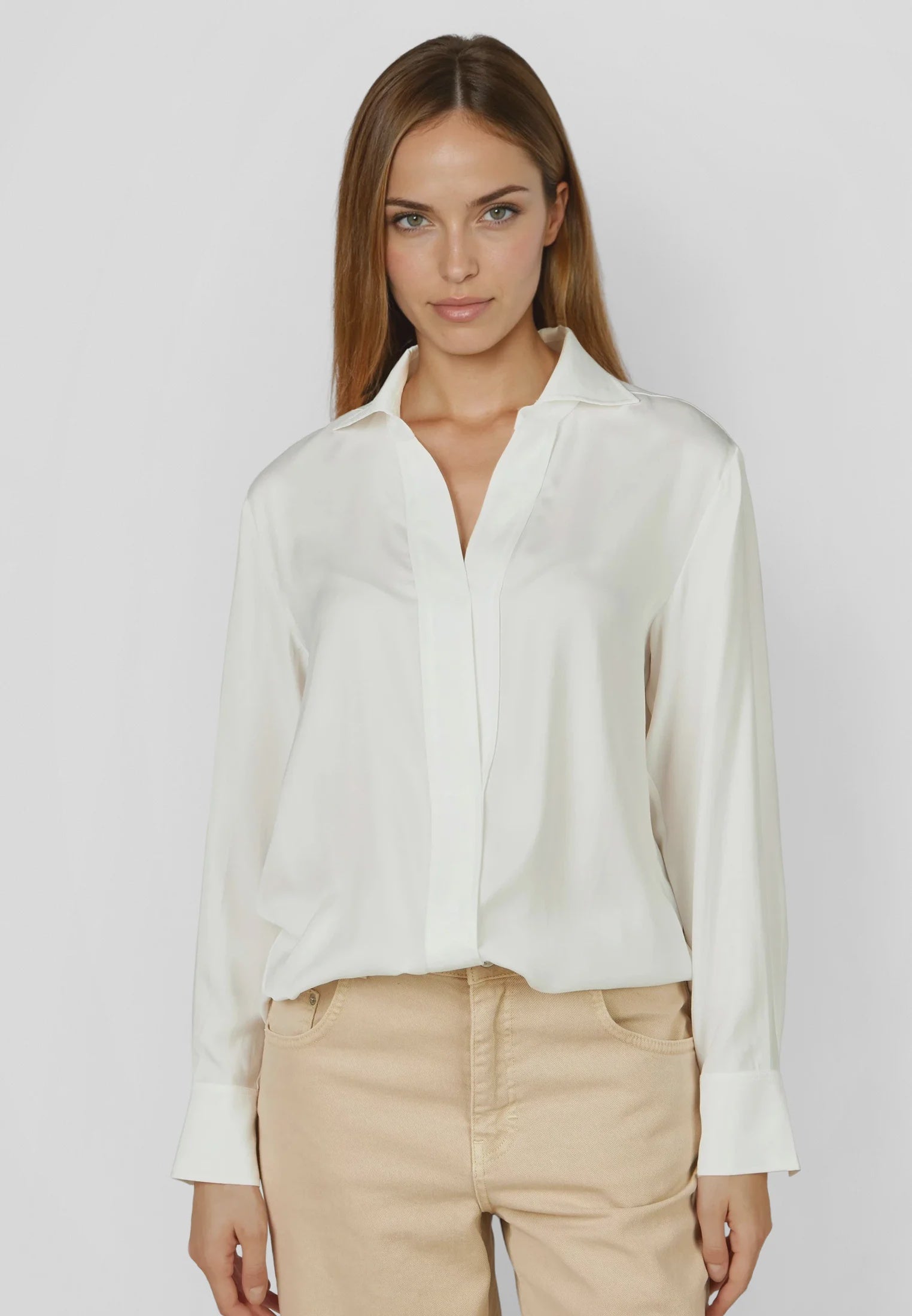Marc Aurel Blouse with shark collar