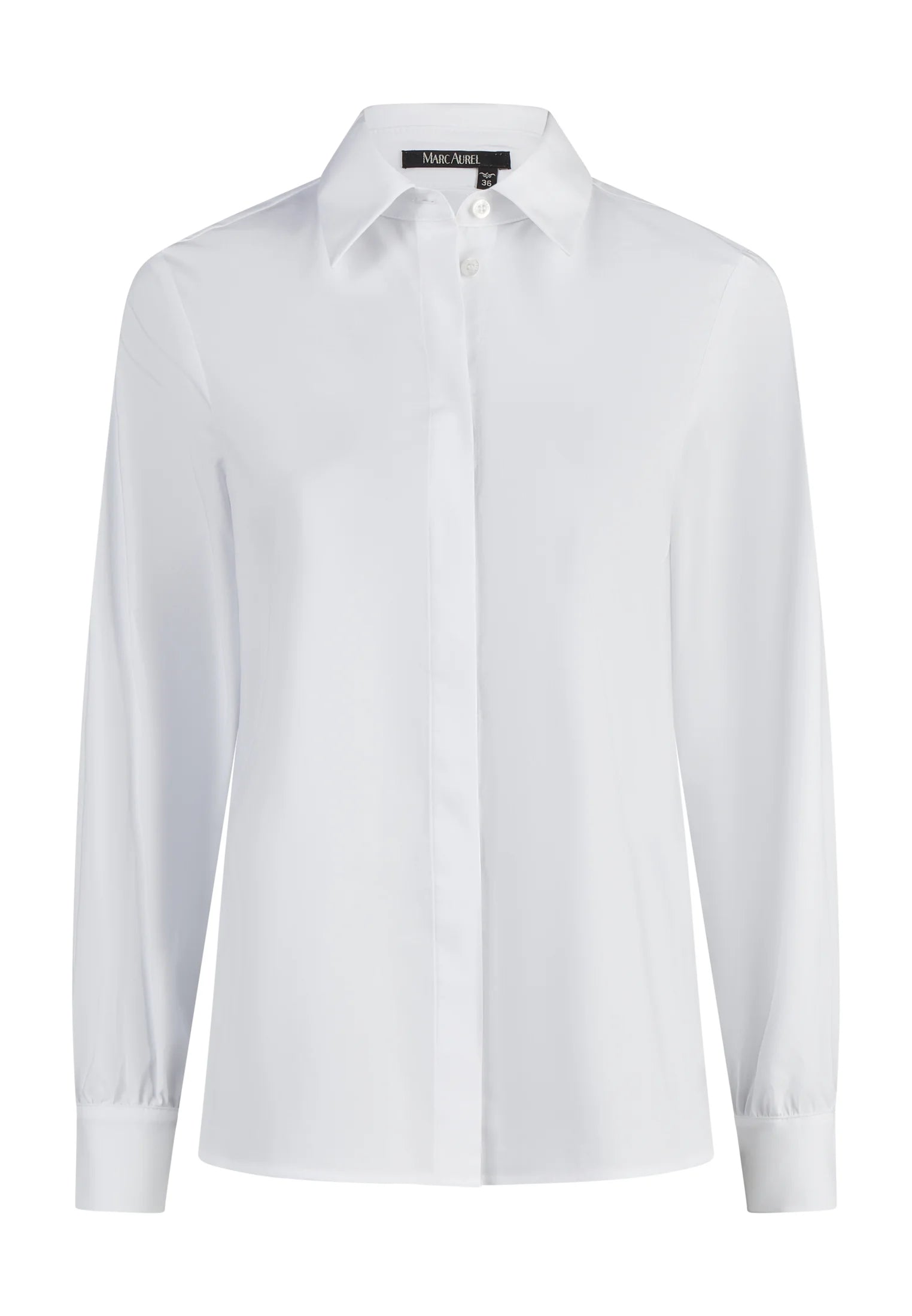 Marc Aurel Poplin blouse with gathered detail at the back