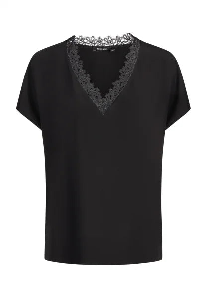 Marc Aurel Top with lace neckline