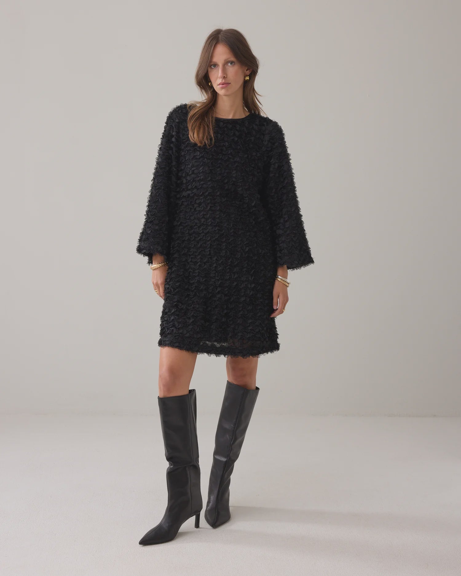 Summum Fluffy knee-length dress