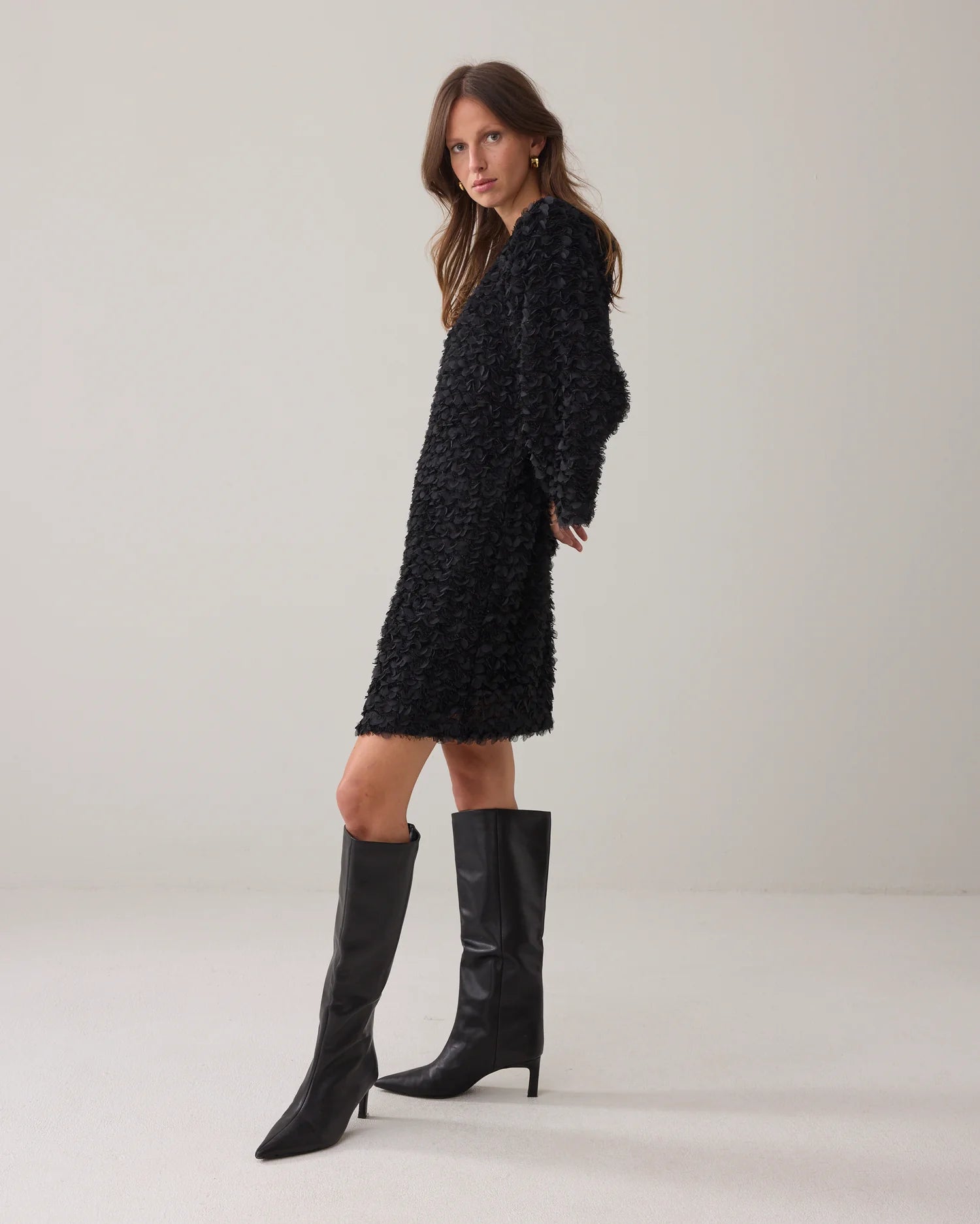 Summum Fluffy knee-length dress