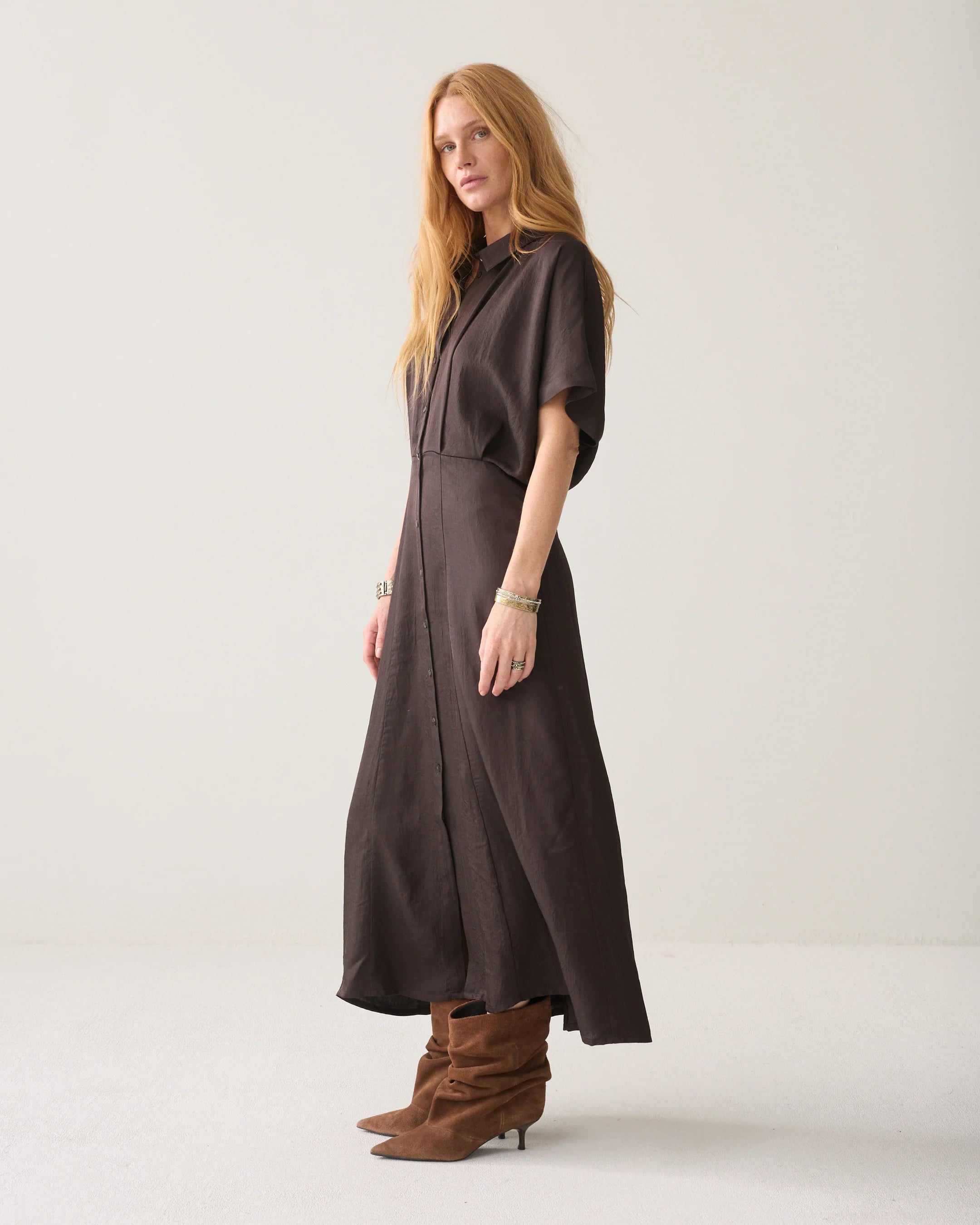 Summum Shiny button-down dress