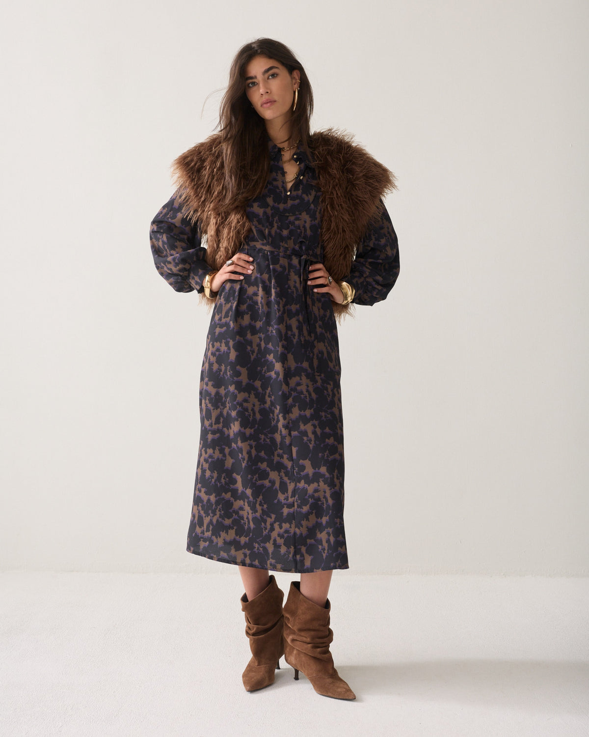 Summum Camouflage-print dress
