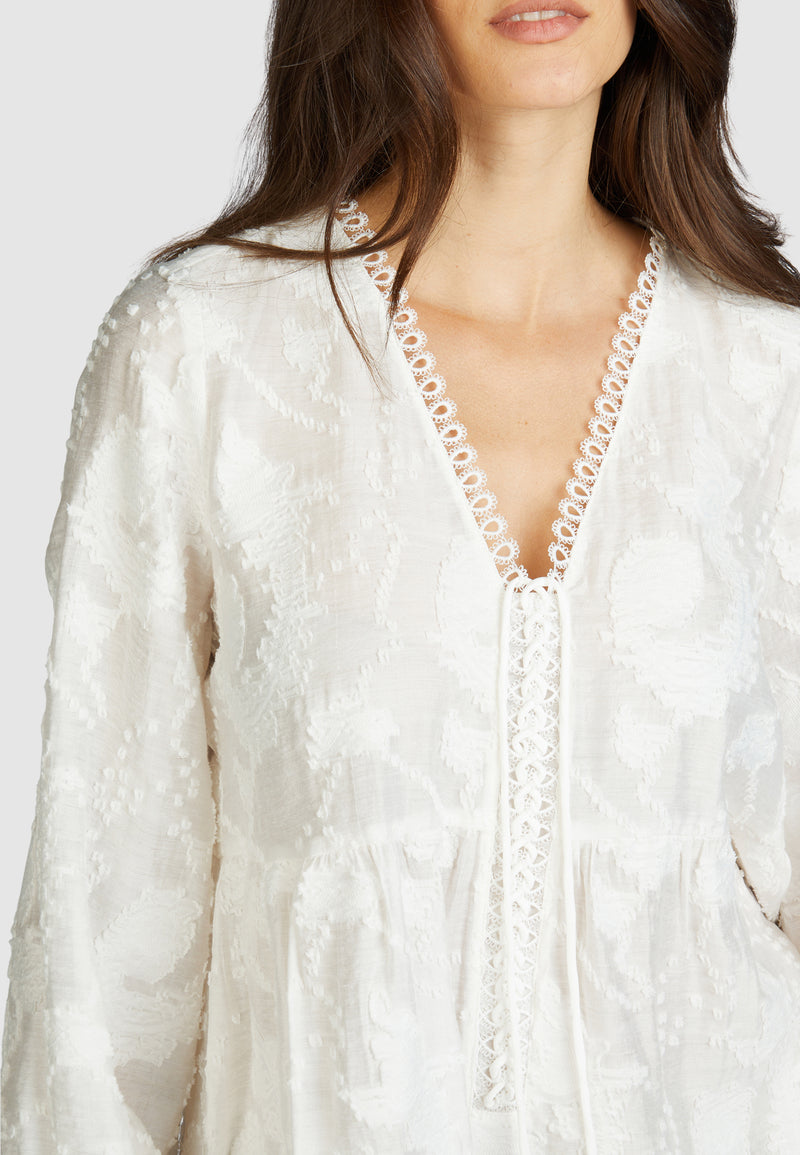 Marc Aurel Tunic blouse made of 3D paisley