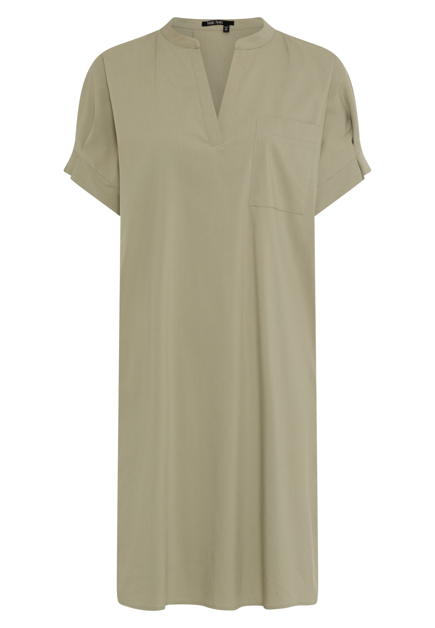 Marc Aurel Poplin dress with V-neck