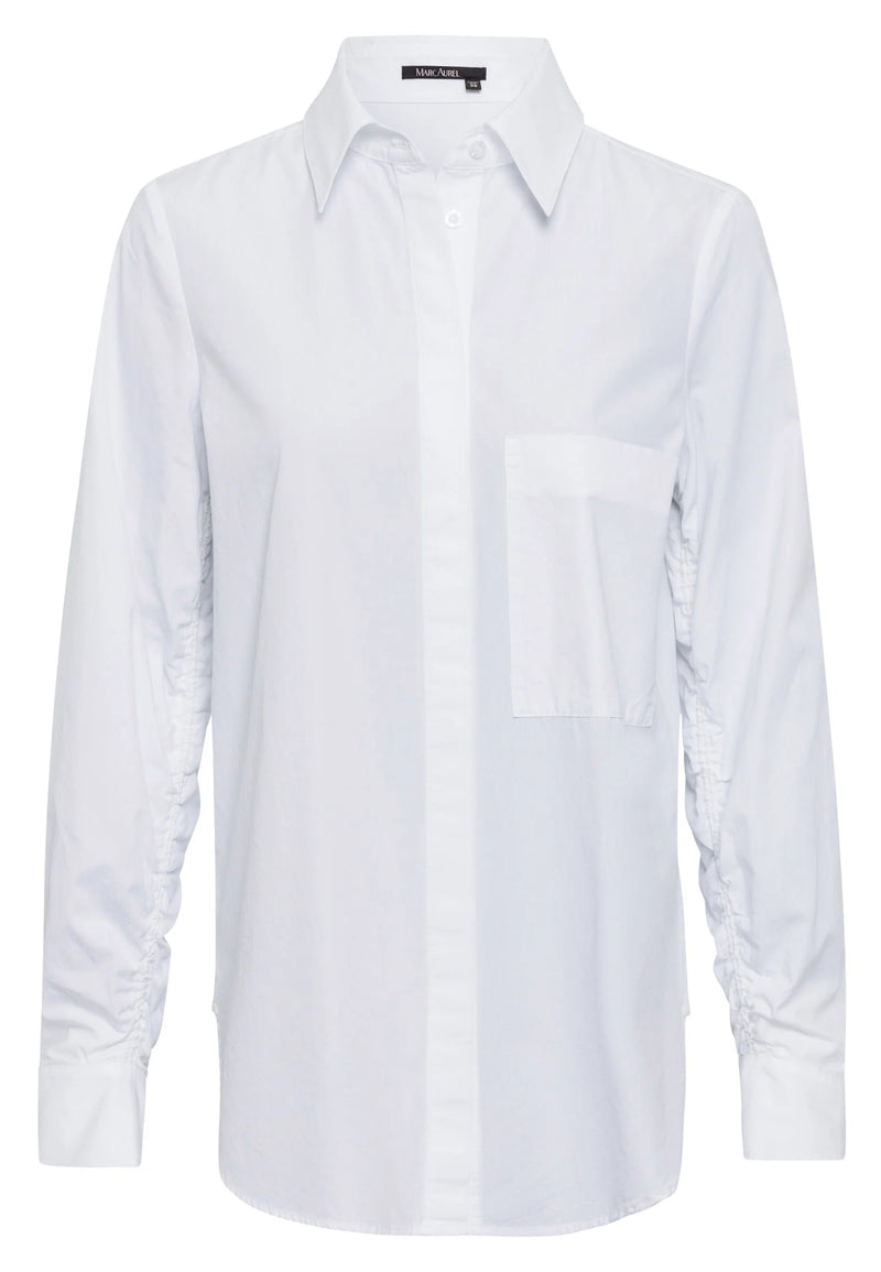 Marc Aurel Cotton shirt with patch breast pocket