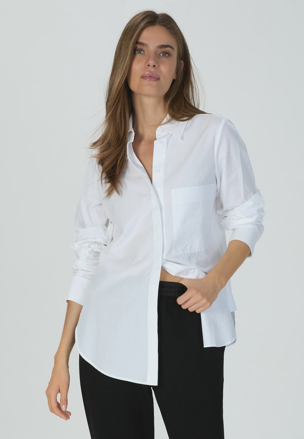 Marc Aurel Cotton shirt with patch breast pocket