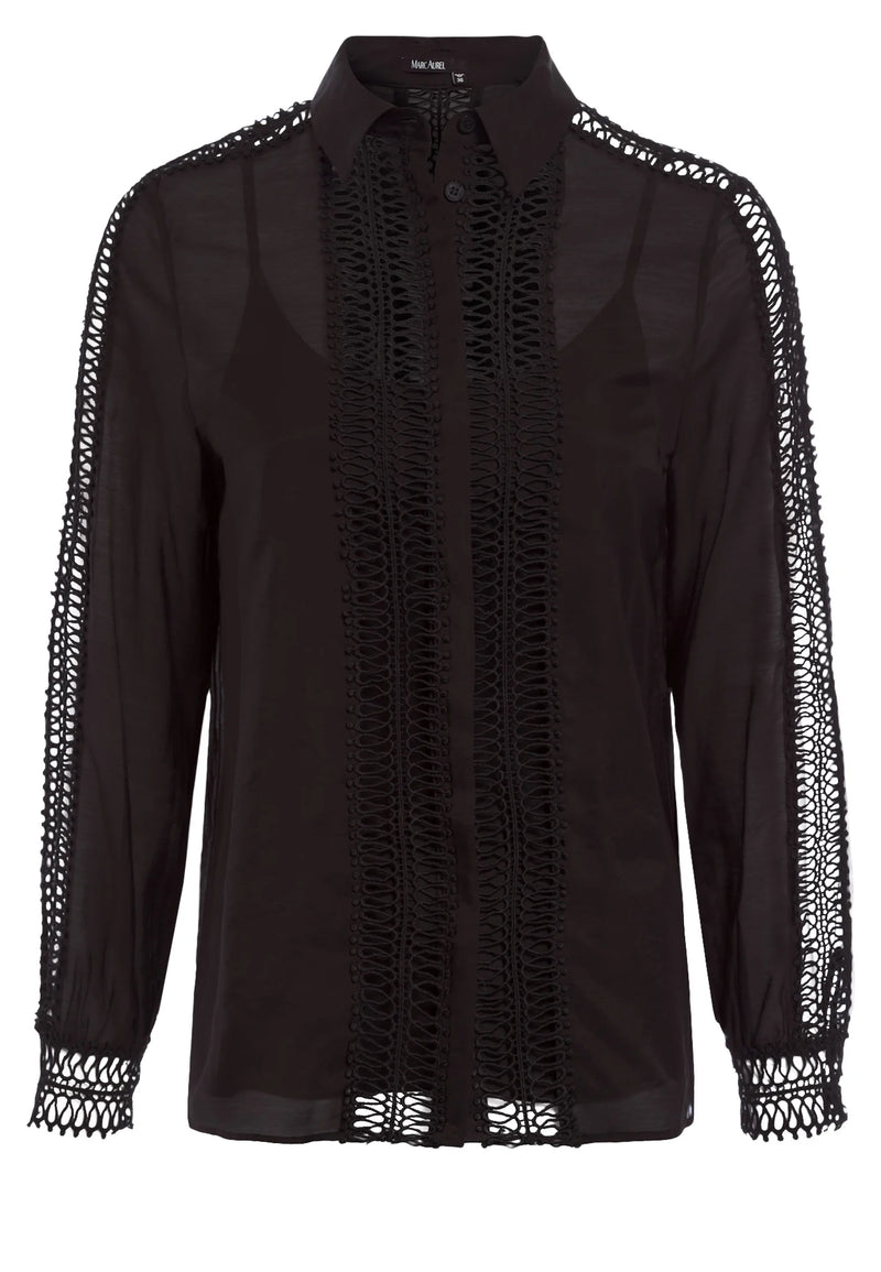 Marc Aurel Blouse with lace trims