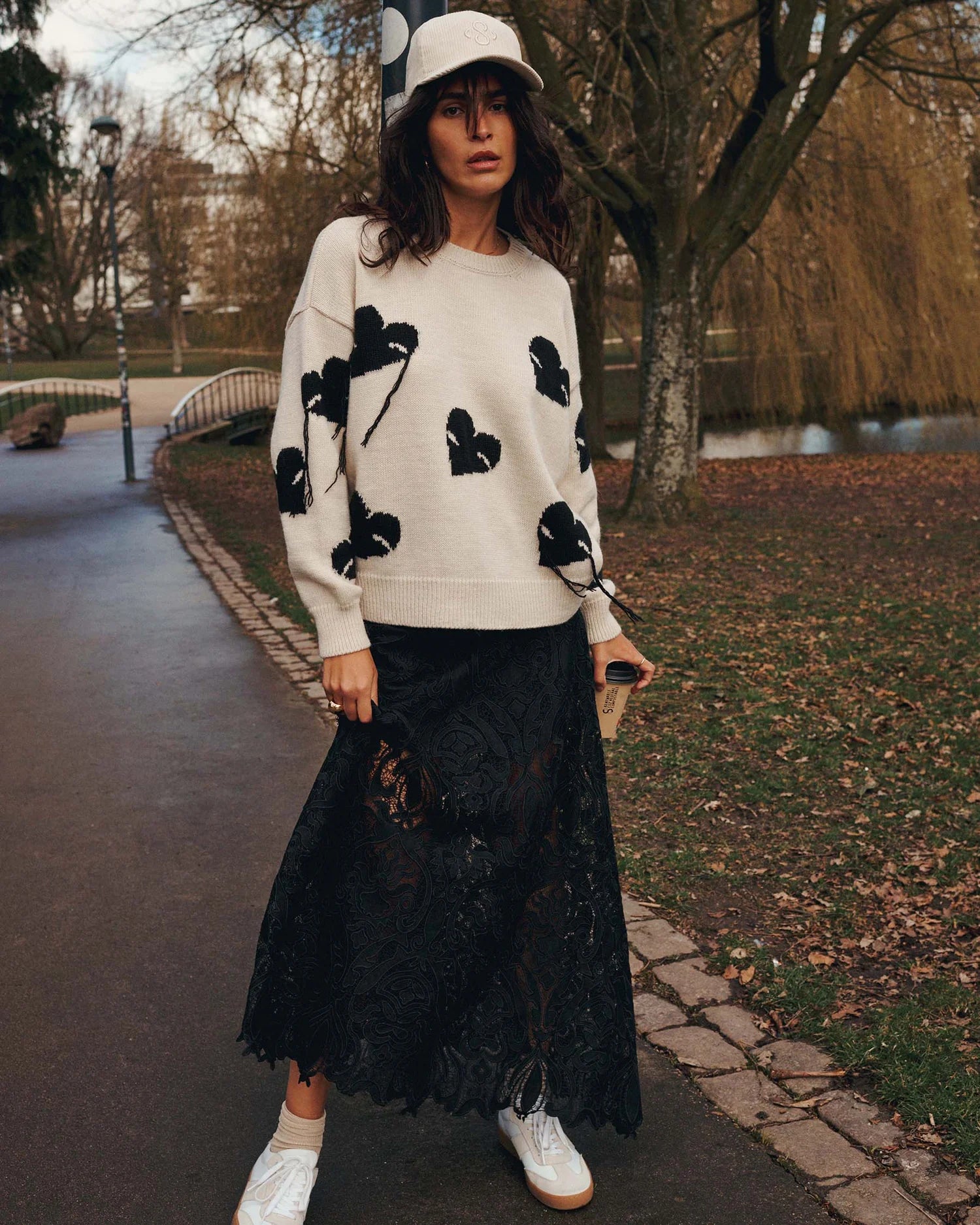 Summum Lace A-line skirt