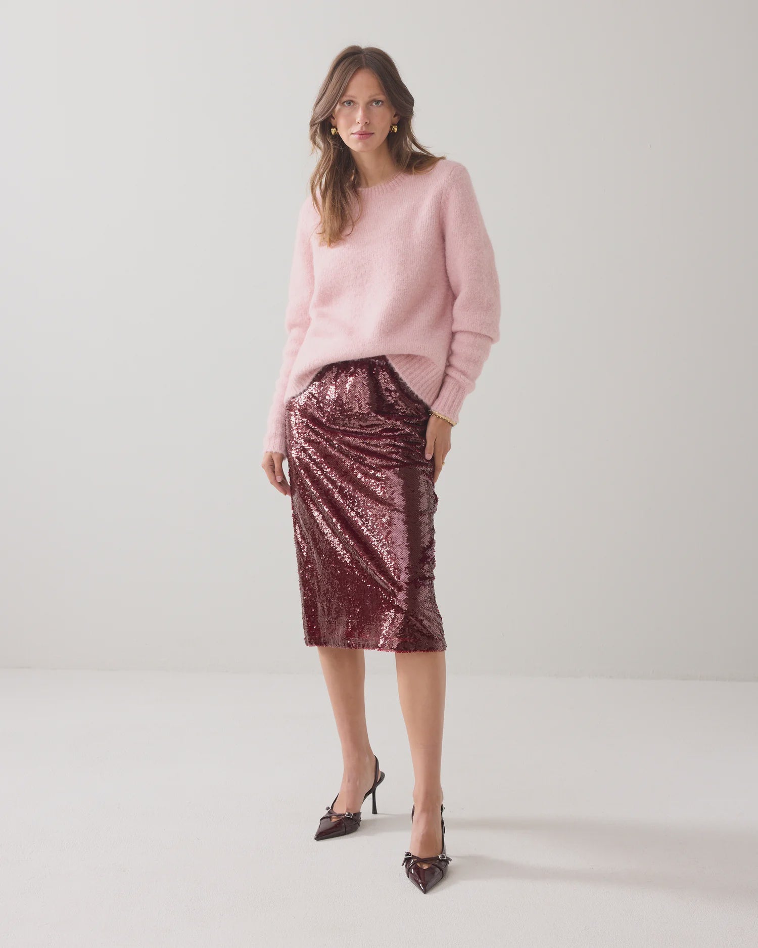 Summum Midi skirt in sequin fabric