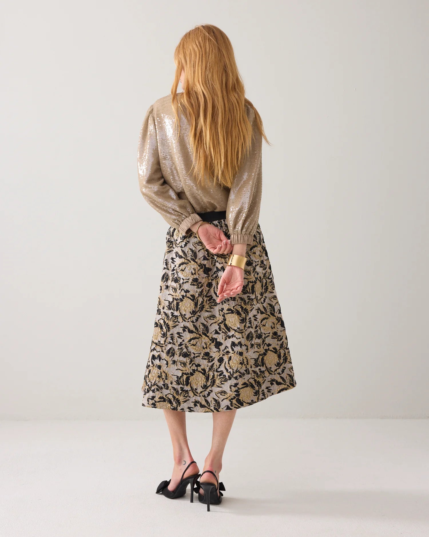 Summum Fancy A-line skirt in jacquard fabric