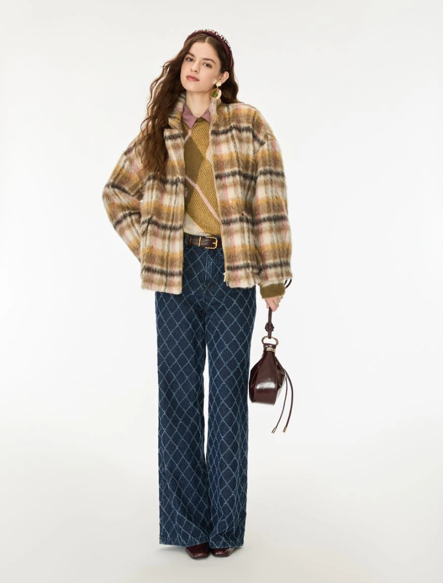 i BLUES ALPACA-BLEND JACKET
