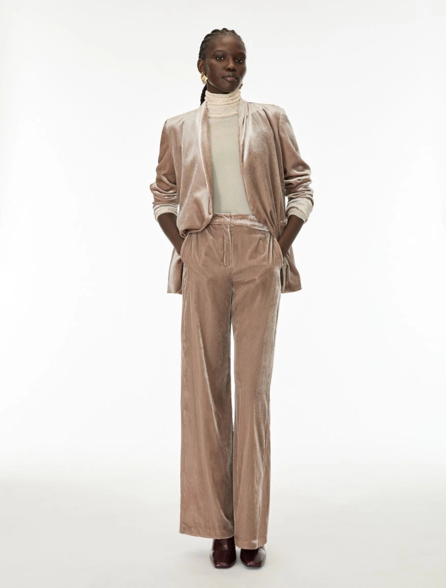 I BLUES FIGURE-SKIMMING TROUSERS