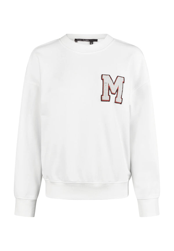 Marc Aurel Sweatshirt with terry cloth appliqué