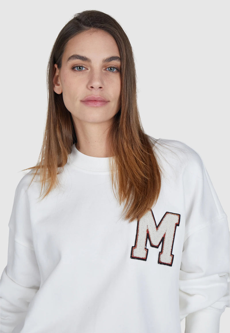 Marc Aurel Sweatshirt with terry cloth appliqué