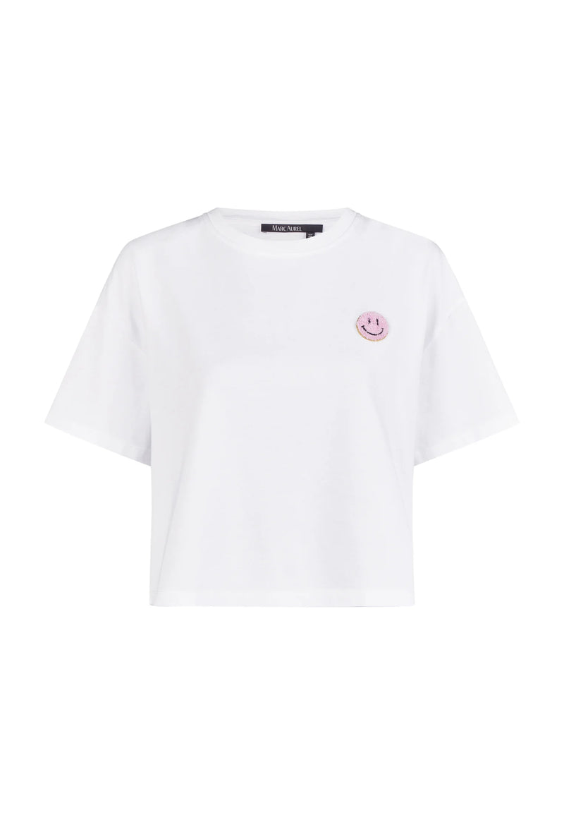 Marc Aurel Cropped shirt with smiley application