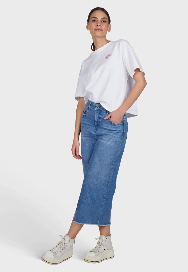 Marc Aurel Cropped shirt with smiley application