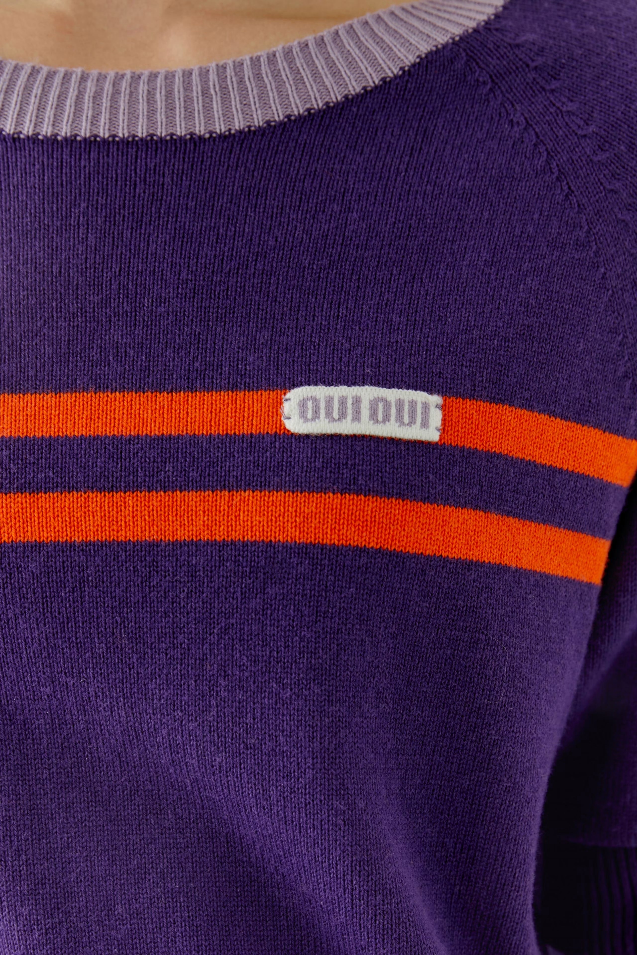 Oui pullover - dark violett orange
