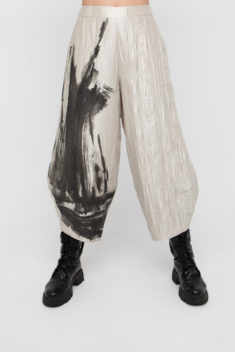 OZAI N KU GOLD SPLASH TROUSERS