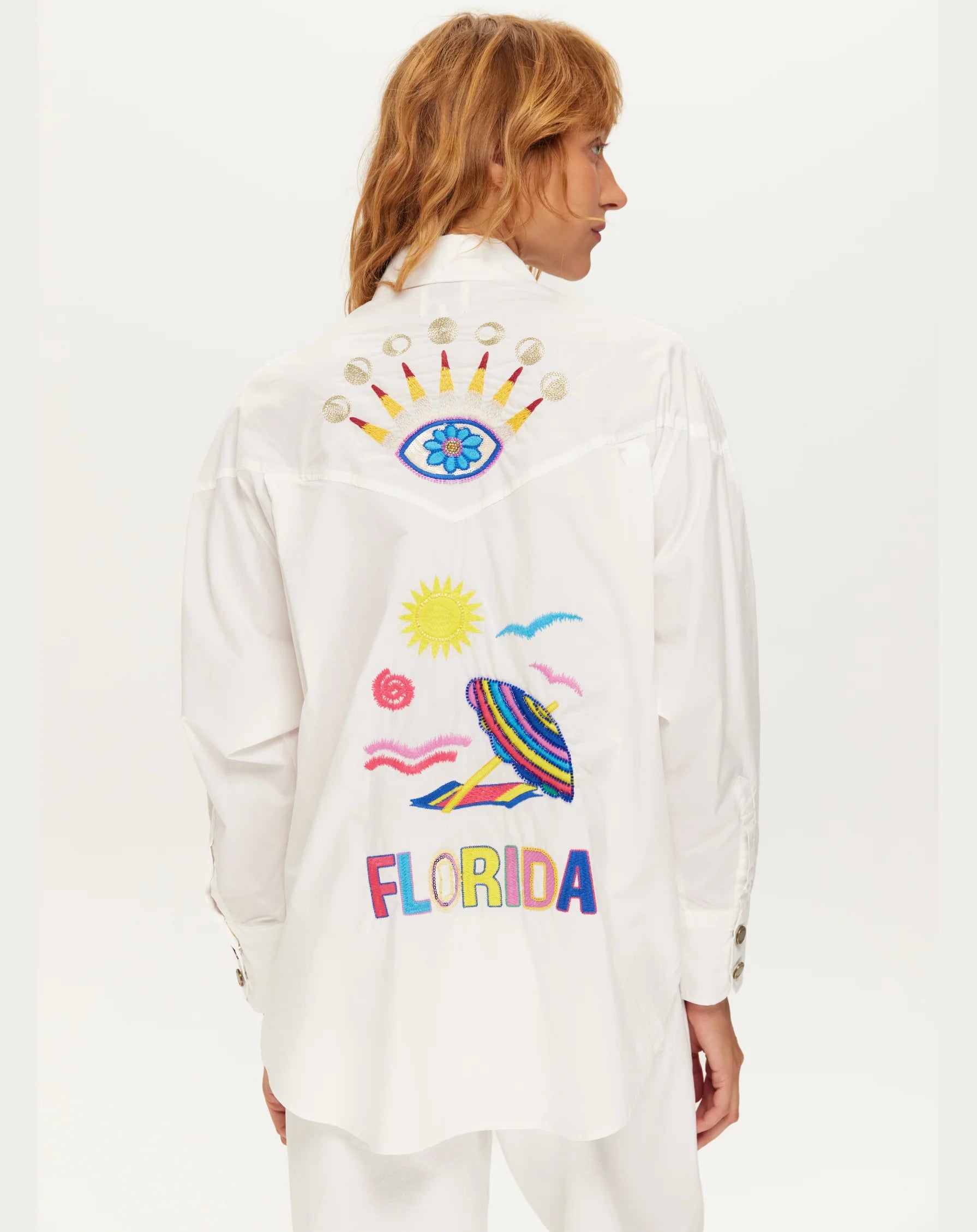 ME369 Adelyn White Oversized Shirt