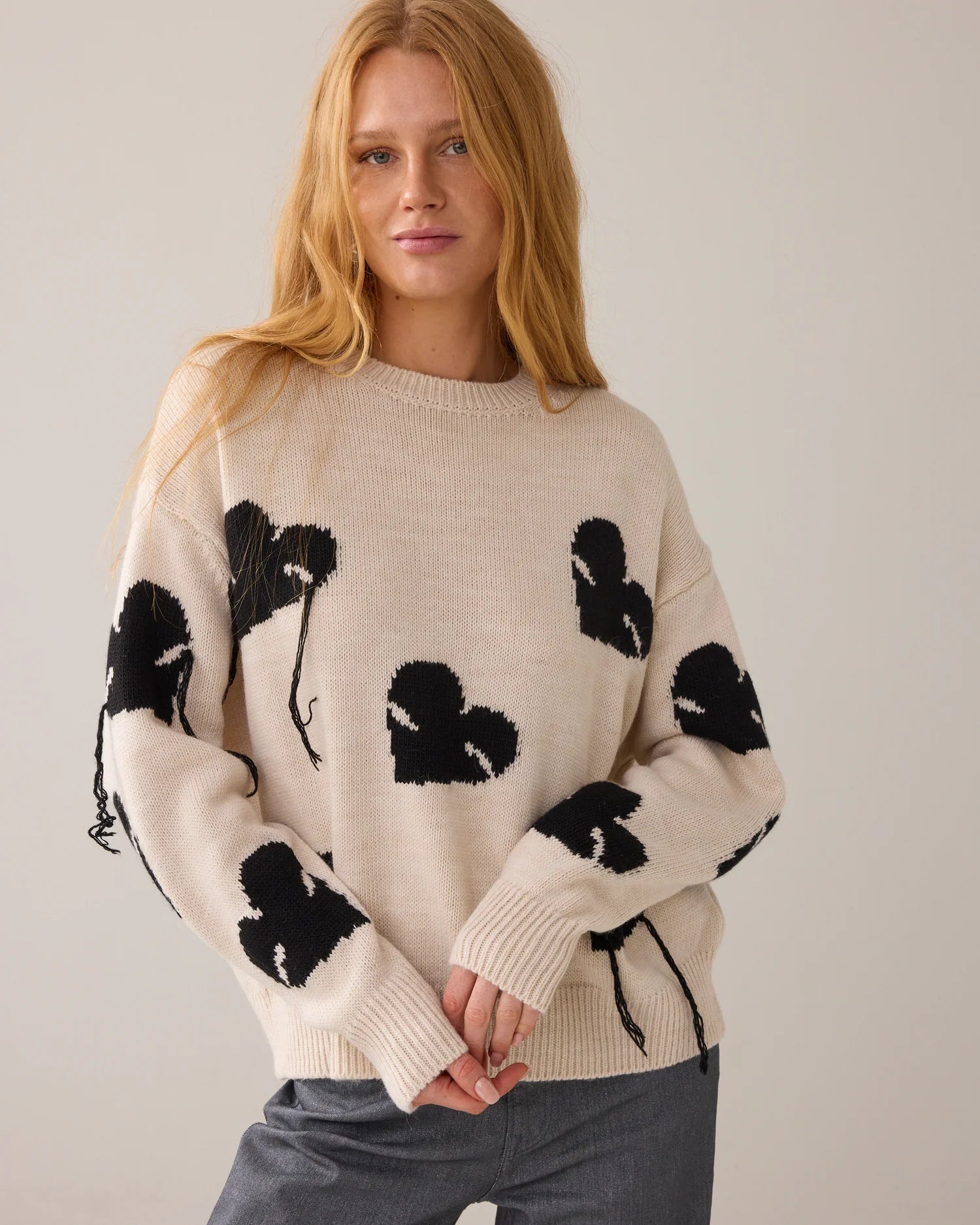 Summum Boyfriend jumper with hearts