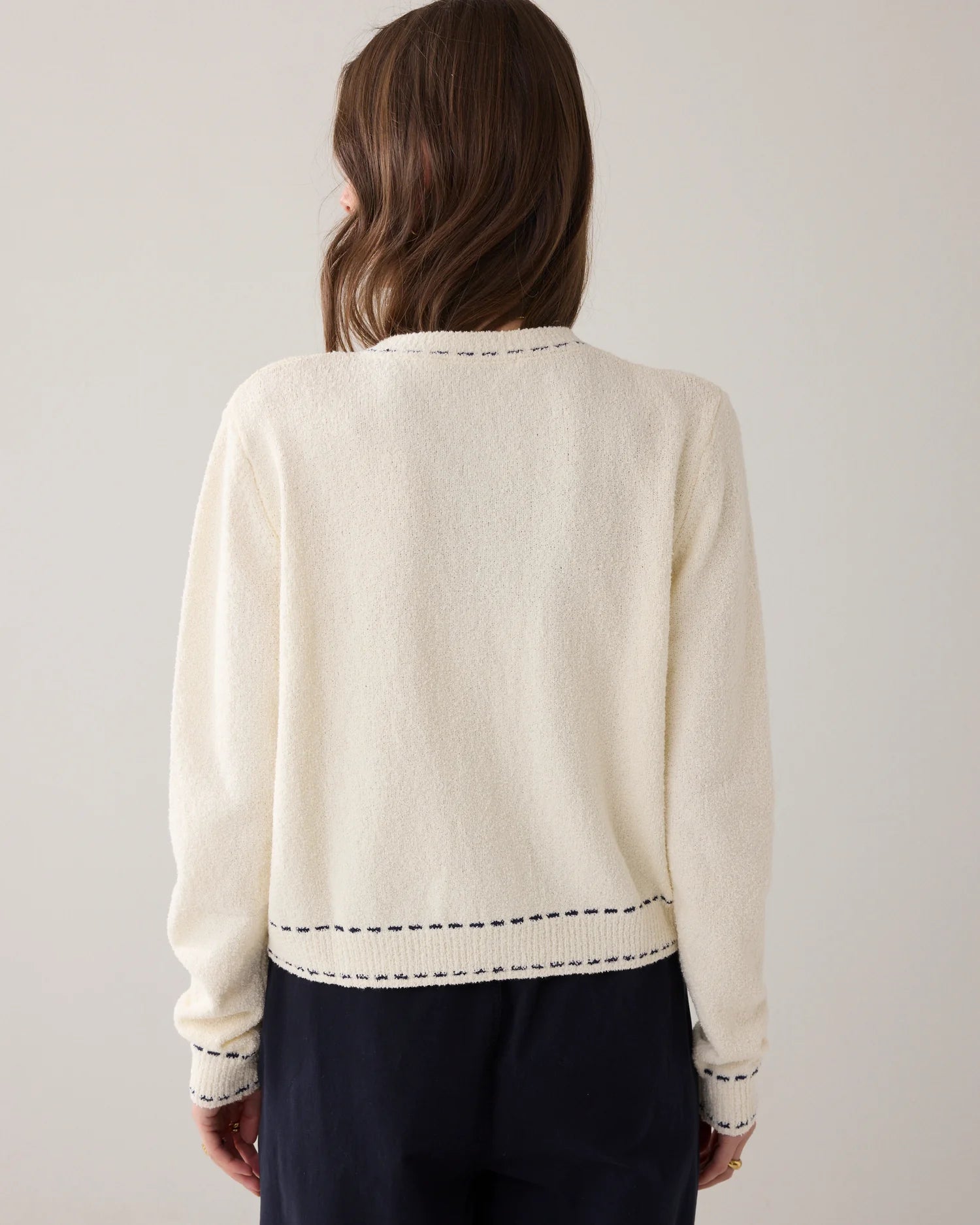 Summum Short cotton-blend cardigan