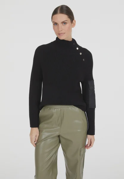 Marc Aurel Sweater with Satin Pockets