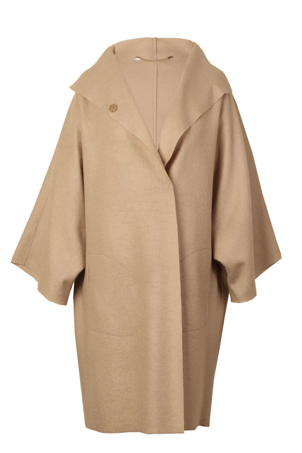 White Label Half Sleeve Cape Coat