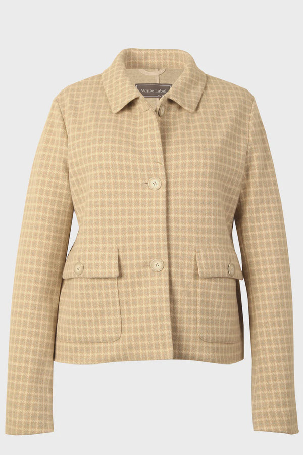 White Label Houndstooth Boxy Jacket