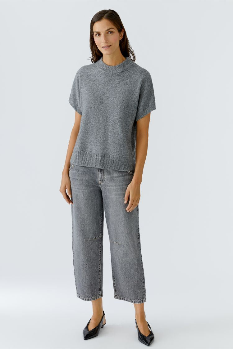 OUI short-sleeve pullover with offset shoulder seam