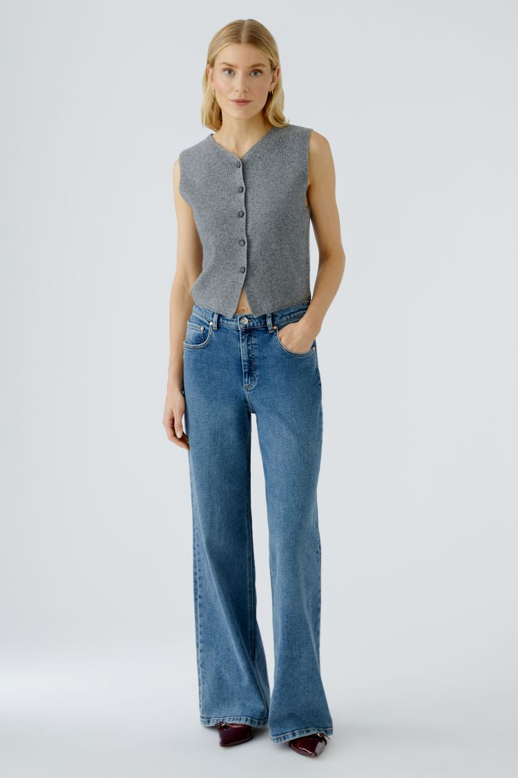 OUI Knitted waistcoat - graphite